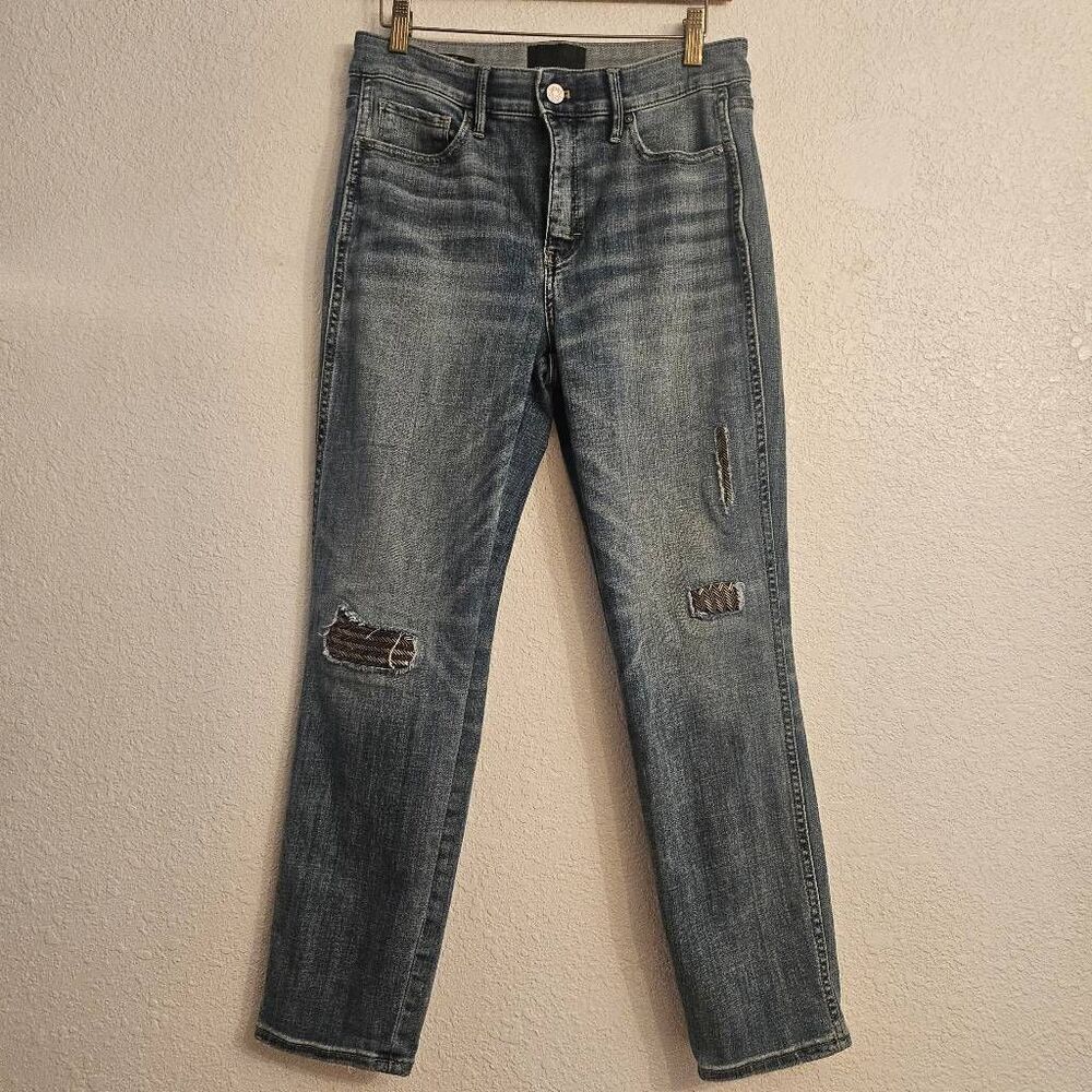 White House Black Market Straight Leg Embellished Design Jeans: Sexy Feminine Fi